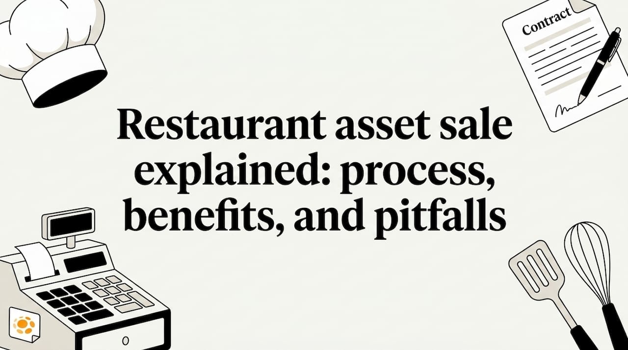Restaurant asset sale explained: process, benefits, and pitfalls